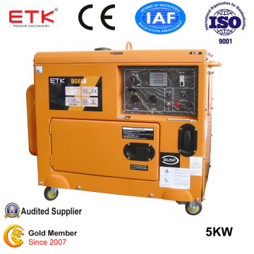 5kw Large Fuel Tank Portable Diesel Generator Set